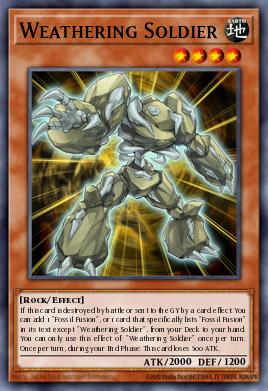 Weathering Soldier Yu-Gi-Oh card