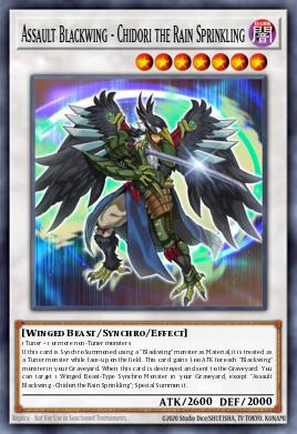 Assault Blackwing - Chidori the Rain Sprinkling Yu-Gi-Oh card