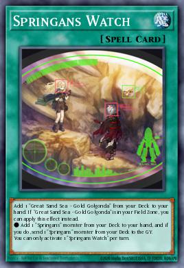 Springans Watch Yu-Gi-Oh card