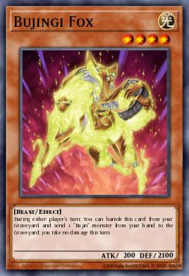 Bujingi Fox Yu-Gi-Oh card