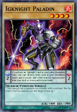 Igknight Paladin Yu-Gi-Oh card