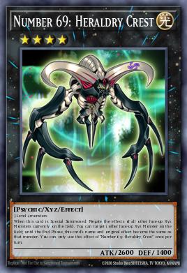 Number 69: Heraldry Crest Yu-Gi-Oh card