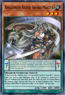 Amazoness Silver Sword Master Yu-Gi-Oh card
