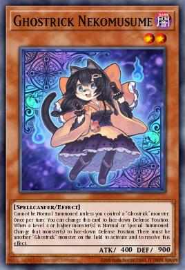 Ghostrick Nekomusume Yu-Gi-Oh card