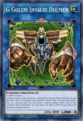 G Golem Invalid Dolmen Yu-Gi-Oh card