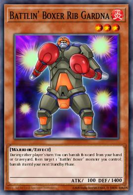 Battlin' Boxer Rib Gardna Yu-Gi-Oh card