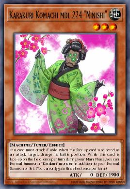 Karakuri Komachi mdl 224 "Ninishi" Yu-Gi-Oh card