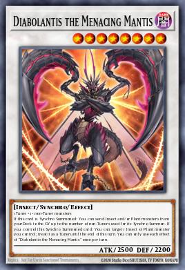 Diabolantis the Menacing Mantis Yu-Gi-Oh card