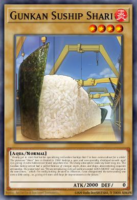 Gunkan Suship Shari Yu-Gi-Oh card