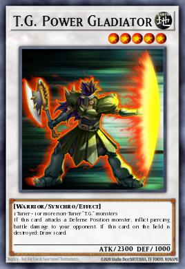 T.G. Power Gladiator Yu-Gi-Oh card