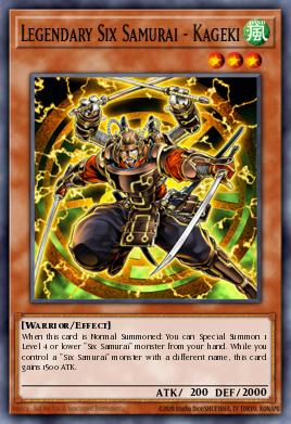 Legendary Six Samurai - Kageki Yu-Gi-Oh card