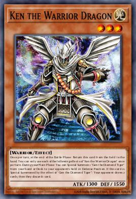 Ken the Warrior Dragon Yu-Gi-Oh card