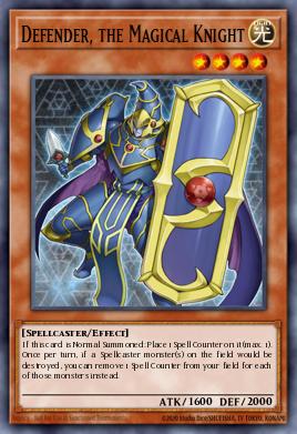Defender, the Magical Knight Yu-Gi-Oh card