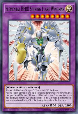 Elemental HERO Shining Flare Wingman Yu-Gi-Oh card