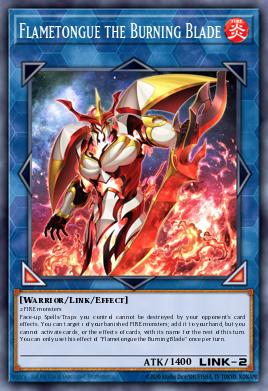 Flametongue the Burning Blade Yu-Gi-Oh card