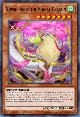 Nowru Aries the Vernal Dragon Yu-Gi-Oh card