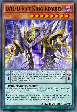 D/D/D Vice King Requiem Yu-Gi-Oh card