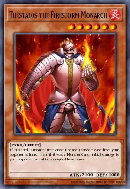 Thestalos the Firestorm Monarch Yu-Gi-Oh card