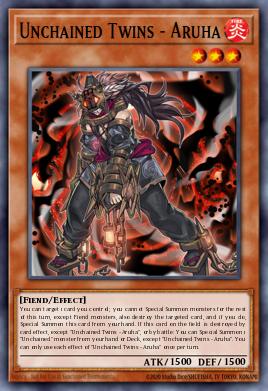 Unchained Twins - Aruha Yu-Gi-Oh card