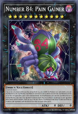 Number 84: Pain Gainer Yu-Gi-Oh card
