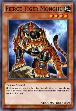 Fierce Tiger Monghu Yu-Gi-Oh card