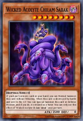 Wicked Acolyte Chilam Sabak Yu-Gi-Oh card
