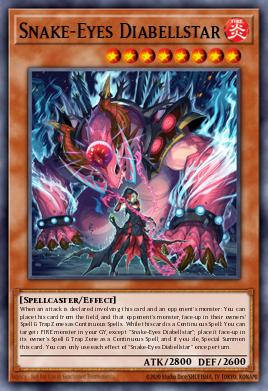 Snake-Eyes Diabellstar Yu-Gi-Oh card