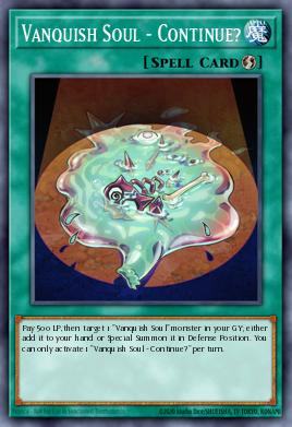 Vanquish Soul - Continue? Yu-Gi-Oh card