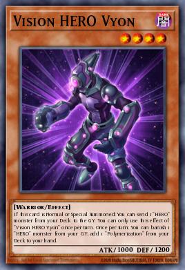 Vision HERO Vyon Yu-Gi-Oh card