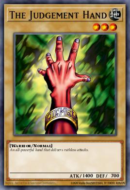 The Judgement Hand Yu-Gi-Oh card