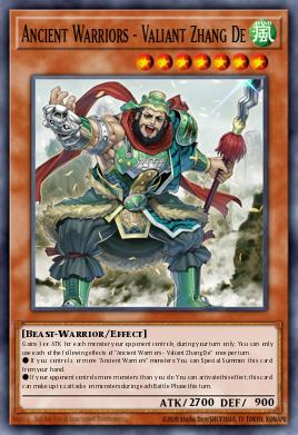 Ancient Warriors - Valiant Zhang De Yu-Gi-Oh card
