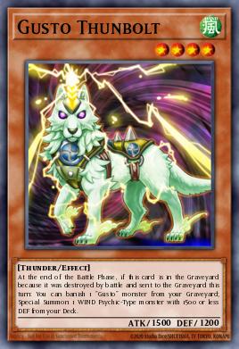 Gusto Thunbolt Yu-Gi-Oh card