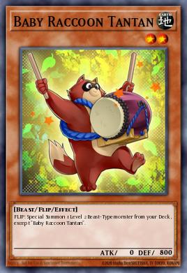Baby Raccoon Tantan Yu-Gi-Oh card
