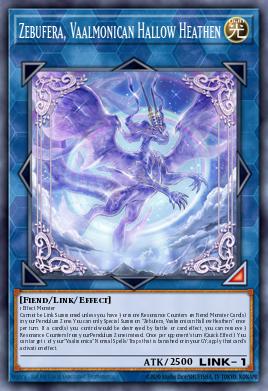 Zebufera, Vaalmonican Hallow Heathen Yu-Gi-Oh card