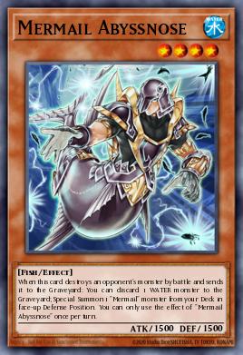 Mermail Abyssnose Yu-Gi-Oh card