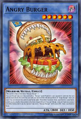 Angry Burger Yu-Gi-Oh card