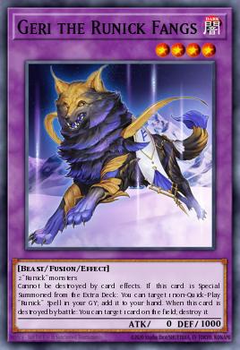 Geri the Runick Fangs Yu-Gi-Oh card