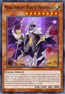 Mekk-Knight Purple Nightfall Yu-Gi-Oh card