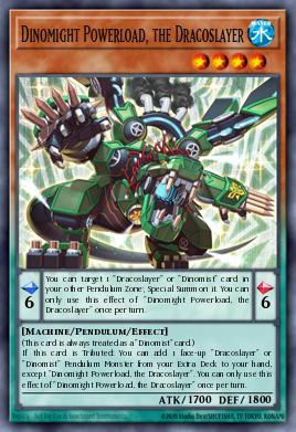 Dinomight Powerload, the Dracoslayer Yu-Gi-Oh card