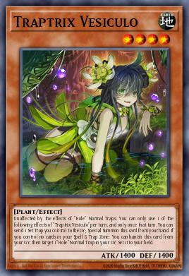 Traptrix Vesiculo Yu-Gi-Oh card