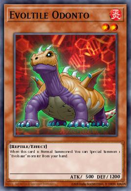 Evoltile Odonto Yu-Gi-Oh card