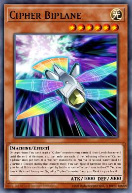 Cipher Biplane Yu-Gi-Oh card