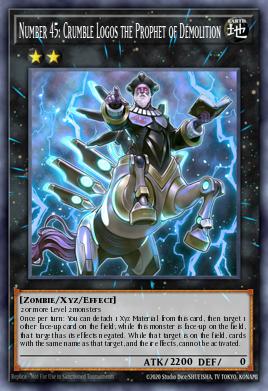 Number 45: Crumble Logos the Prophet of Demolition Yu-Gi-Oh card
