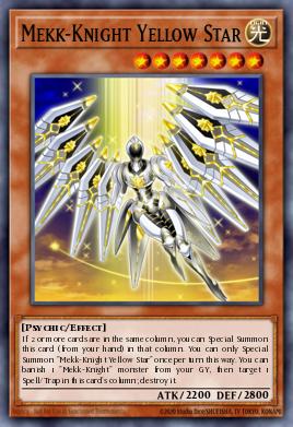 Mekk-Knight Yellow Star Yu-Gi-Oh card