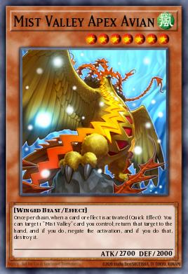Mist Valley Apex Avian Yu-Gi-Oh card