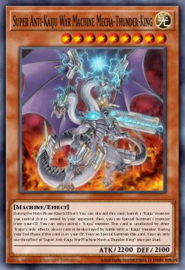 Super Anti-Kaiju War Machine Mecha-Thunder-King Yu-Gi-Oh card