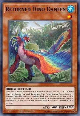 Returned Dino Daneen Yu-Gi-Oh card