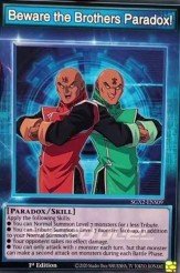 Beware the Brothers Paradox! Yu-Gi-Oh card
