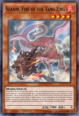 Suanni, Fire of the Yang Zing Yu-Gi-Oh card