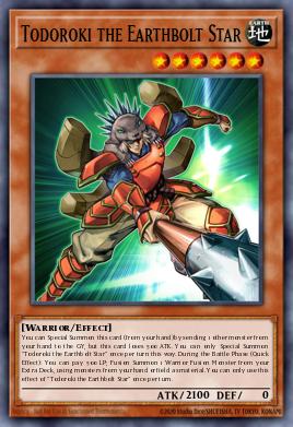 Todoroki the Earthbolt Star Yu-Gi-Oh card